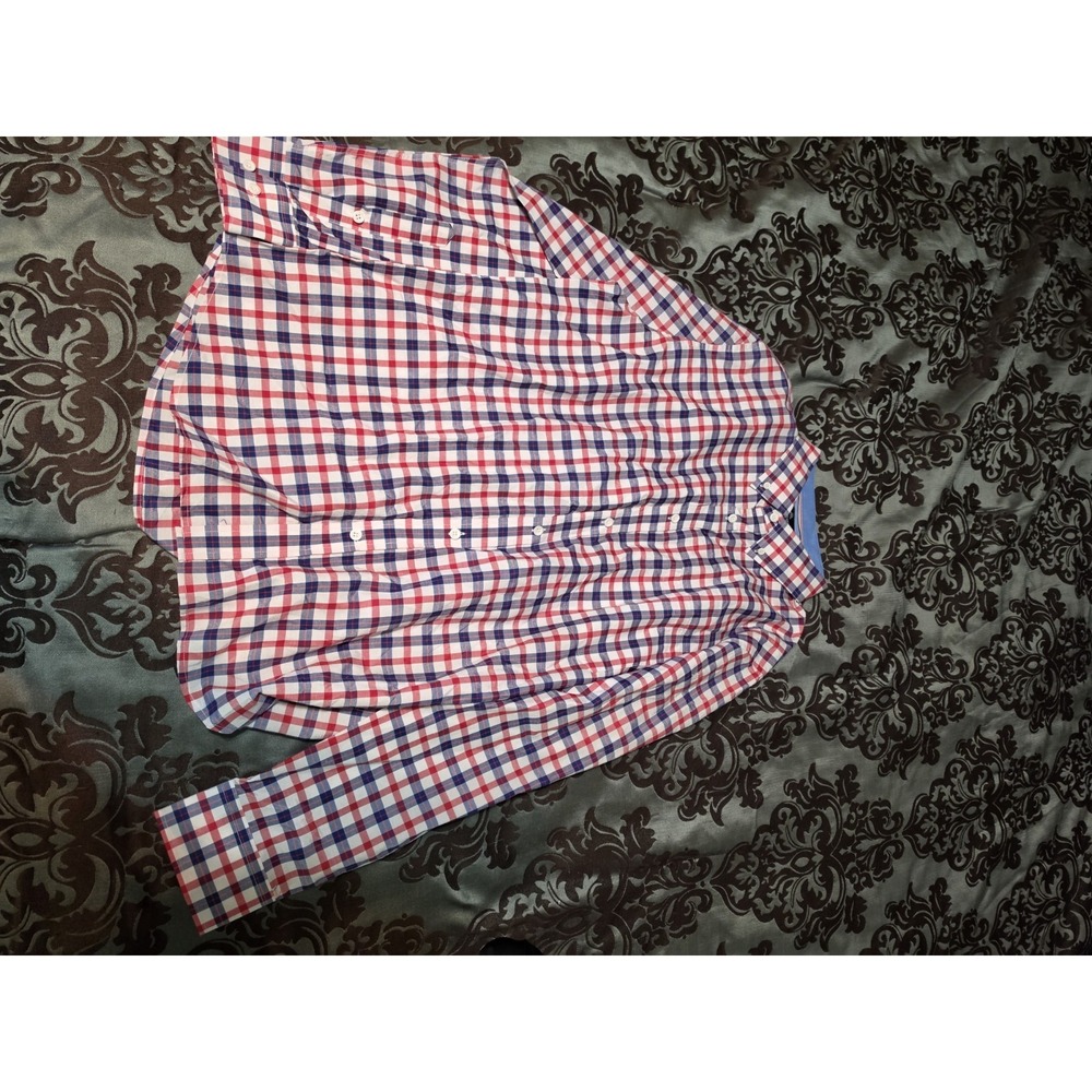 Men's Classic Gingham Long Sleeve Button Down Shirt Large - Picture 1 of 3
